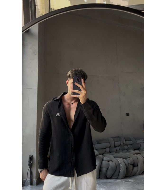 Oversize Keten Gömlek