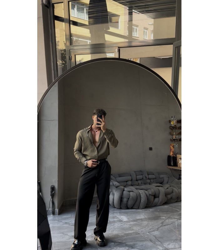 Oversize Modal Kumaş Gömlek