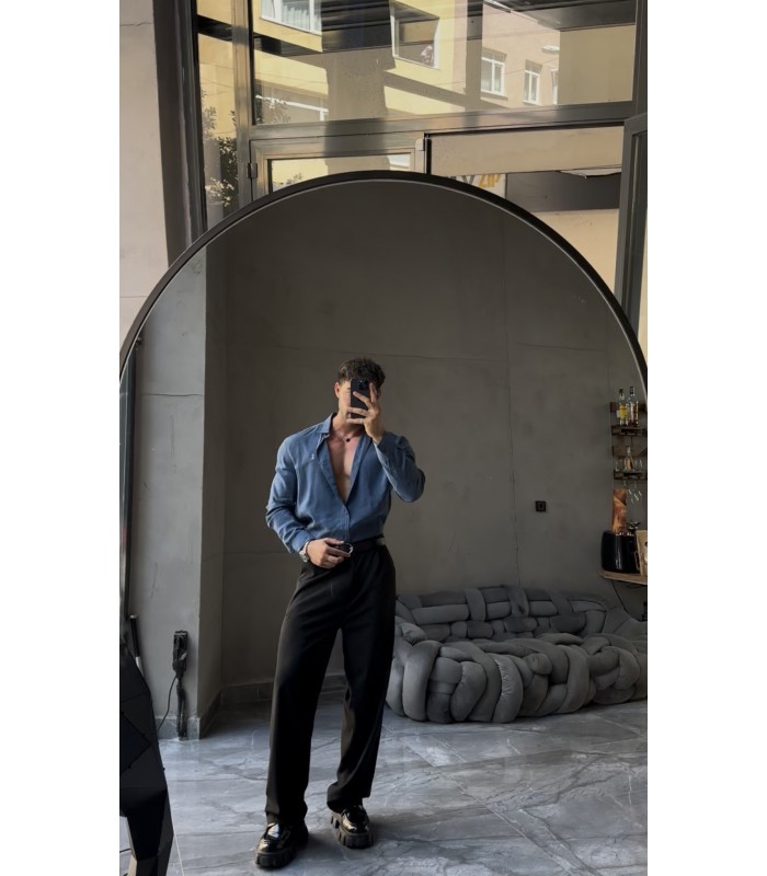 Oversize Modal Kumaş Gömlek