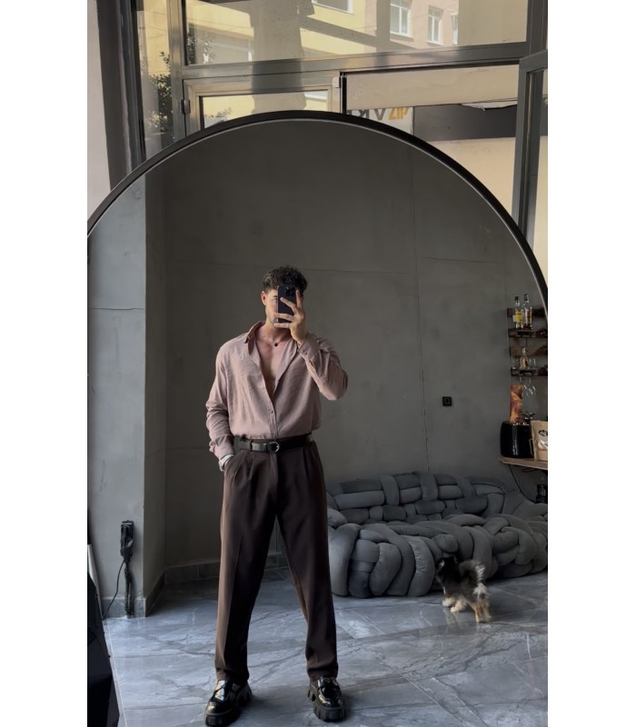 Oversize Modal Kumaş Gömlek