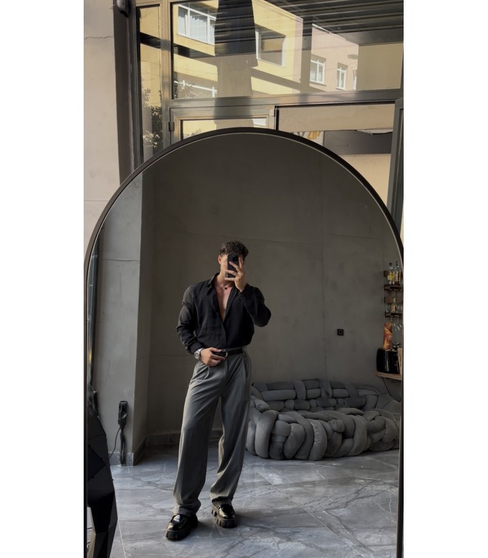 Oversize Modal Kumaş Gömlek