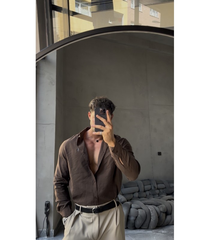 Oversize Modal Kumaş Gömlek