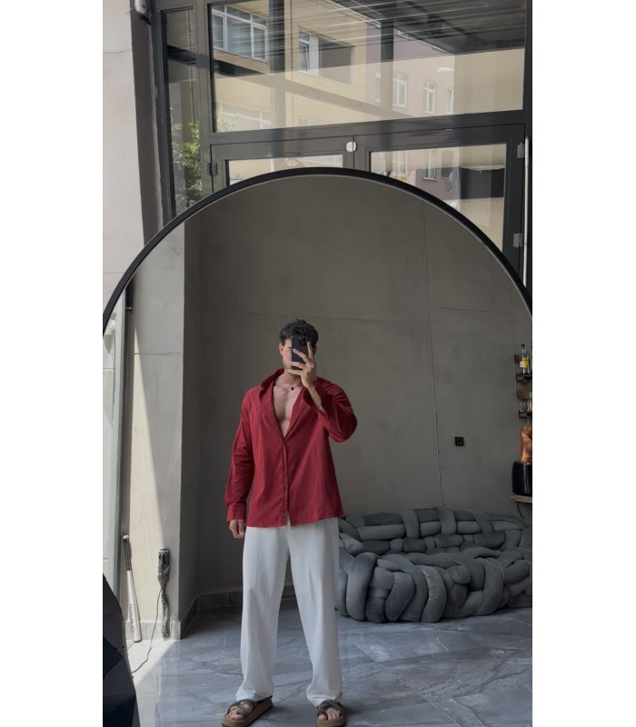 Yeni Sezon Oversize Bengalin Kumaş Gömlek