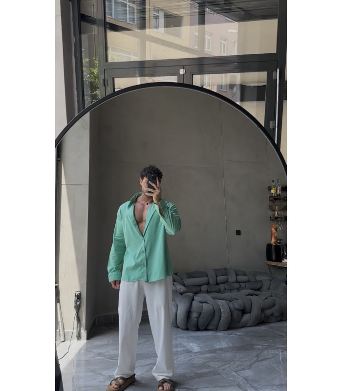 Yeni Sezon Oversize Bengalin Kumaş Gömlek